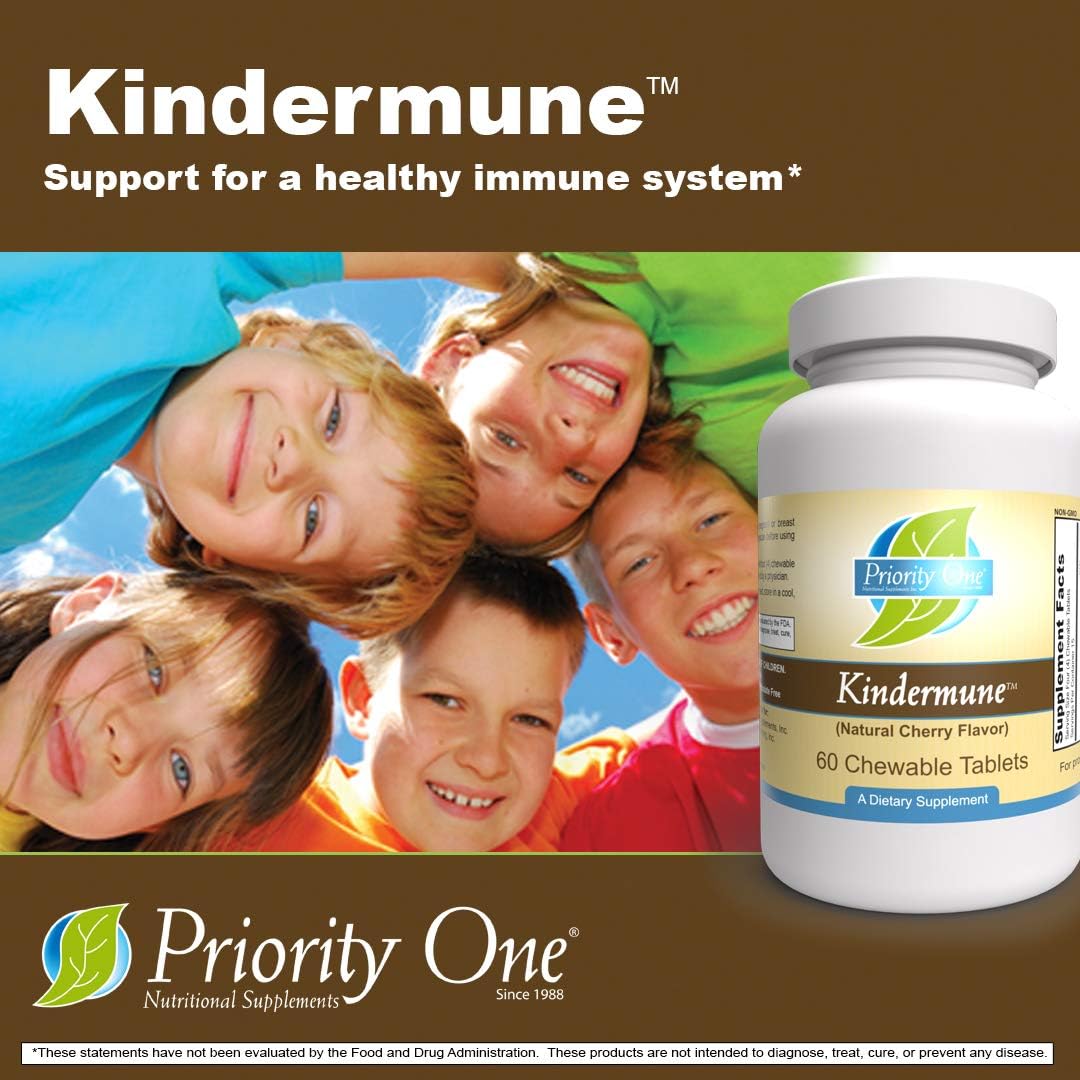 Priority One Kindermune - 60 Comprimidos Masticables Sabor Cereza Natural