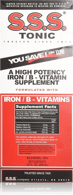 S.S.S. Tonic Liquid - Tónico Multivitamínico con Hierro, 2 Unidades de 591 ml
