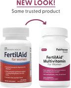 Fairhaven Health FertilAid para Mujer – Vitaminas Prenatales y Suplemento de Fertilidad con Vitex y Folato – Apoya la Regularidad del Ciclo y la Ovulación* – 90 Cápsulas