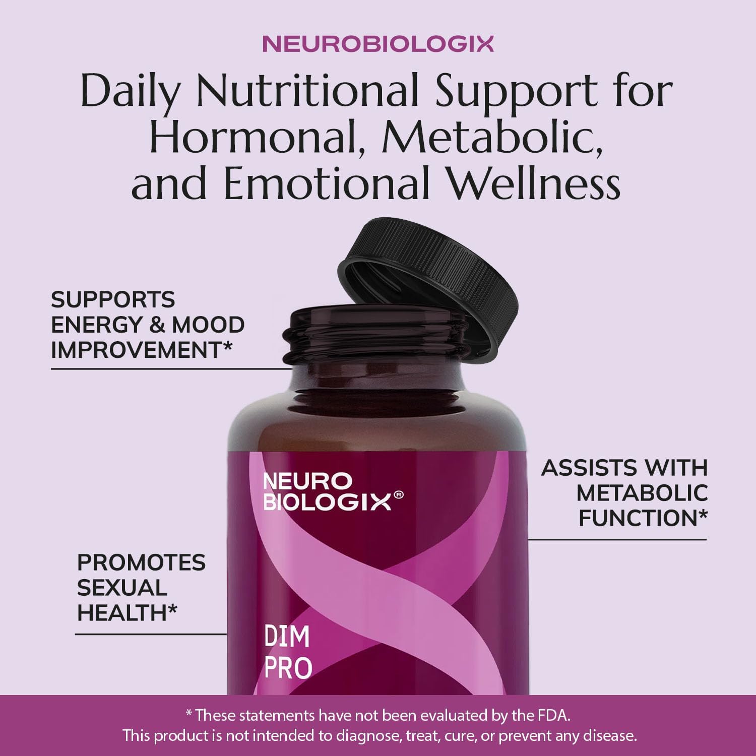 DIM Pro Hormone Support - DIM Complex with Calcium D-Glucarate and Bioperine, 60 Vegetarian Capsules