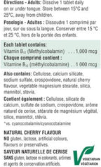 Jamieson Vitamina B12 Metilcobalamina Comprimidos Sublinguales de Disolución Rápida, 1000 mcg, 100 comprimidos