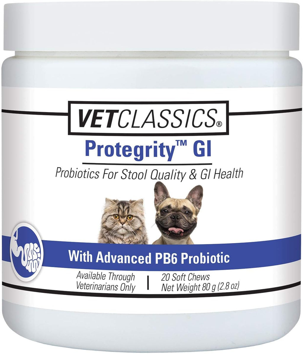 Protegrity GI Probióticos para Perros y Gatos, 45 Masticables Suaves