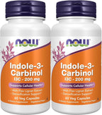 Indol-3-Carbinol (I3C) 200 mg - 60 Cápsulas Vegetales x 2 Frascos