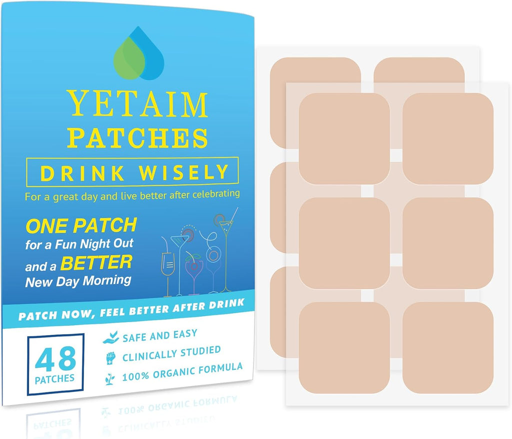 YETAIM Parches de Recuperación para Hombres y Mujeres: 48 Parches – Potencia y Recuperación Rápida – Soporte Día y Noche – Color Púrpura Poderoso