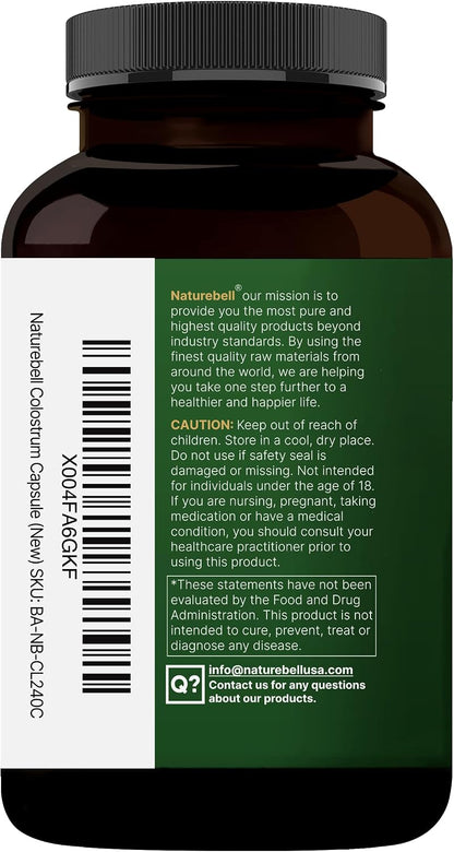 NatureBell Calostro Bovino 1000mg por Dosis, – Sin aditivos innecesarios: Formulado con ingredientes puros, sin – Image 8