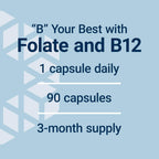 Life Extension BioActive Folate & Vitamin B12 - 90 Capsules