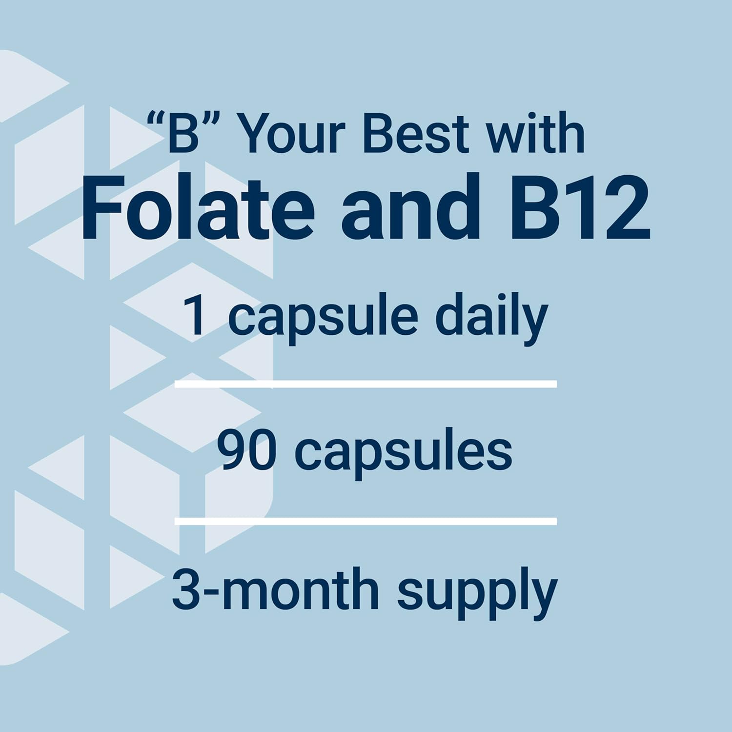 Life Extension BioActive Folate & Vitamin B12 - 90 Capsules