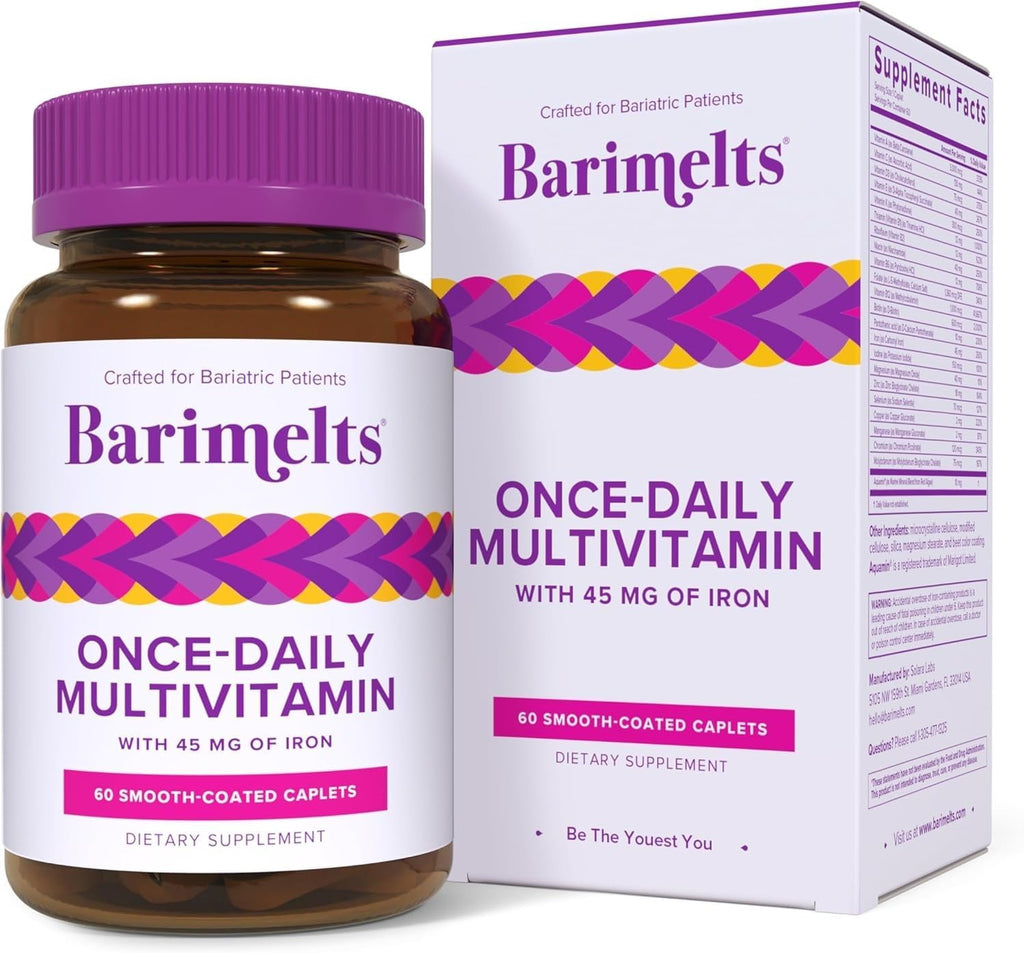 BariMelts Multivitamínico Bariátrico Diario con Hierro, 60 Comprimidos (2 Meses)