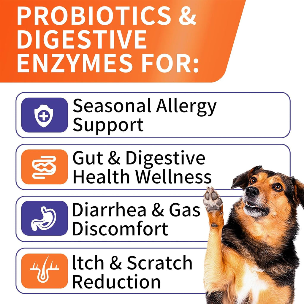 HEYISME Probióticos para Perros - 120 Masticables Sabor Pollo