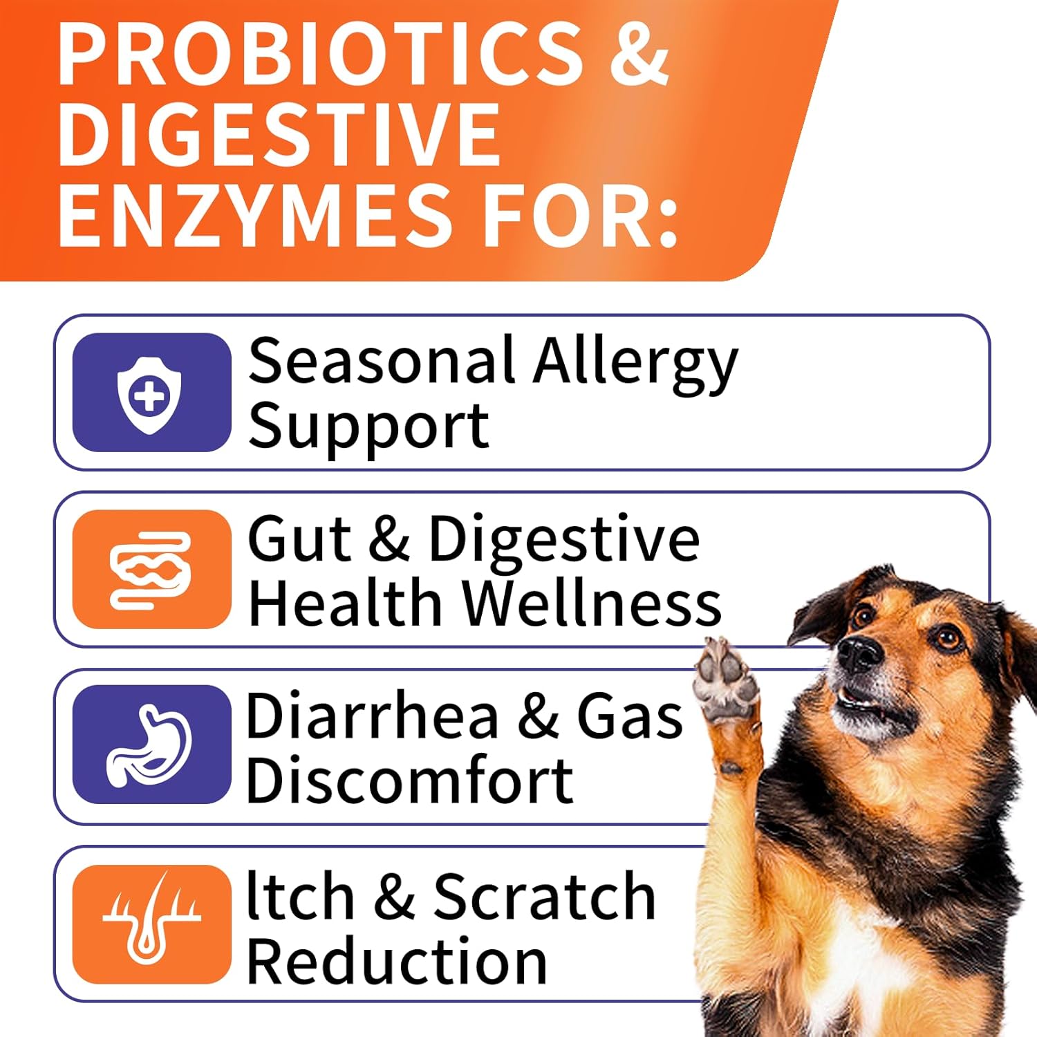 HEYISME Probióticos para Perros - 120 Masticables Sabor Pollo