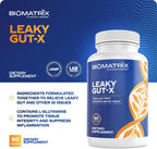 BioMatrix Leaky Gut-X - Complemento para la Reparación Intestinal con Glutamina, Quercetina, Uña de Gato, MSM, 60 Días