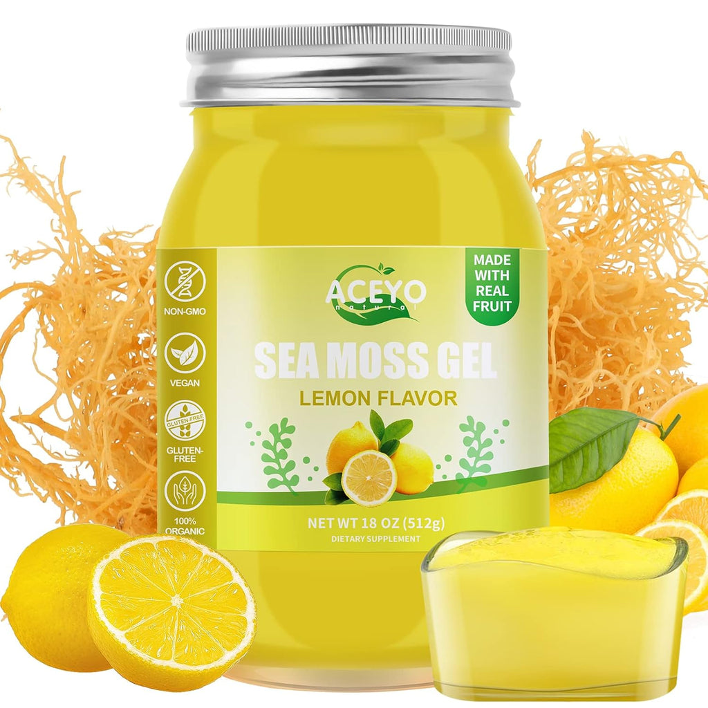 ACEYO Gel de Musgo de Mar Irlandés Sabor Fresa - 340g