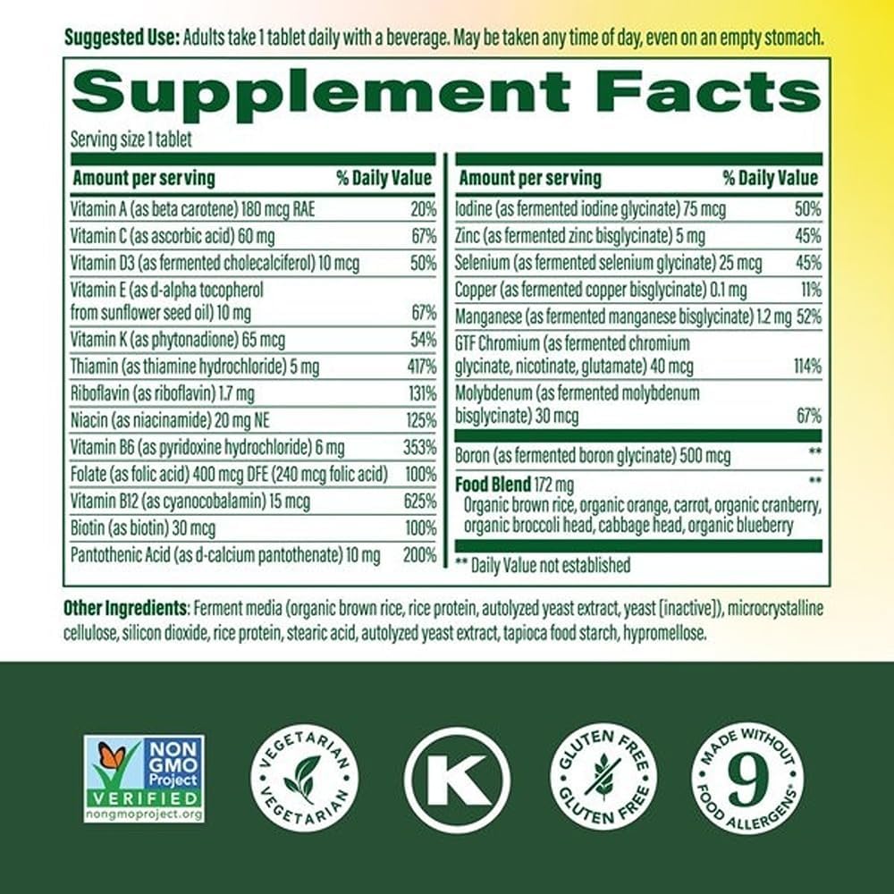 MegaFood One Daily Multivitamínico sin Hierro - 90 Comprimidos
