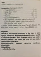 Senilife Cognitive Support Capsules for Senior Dogs, 30 capsules