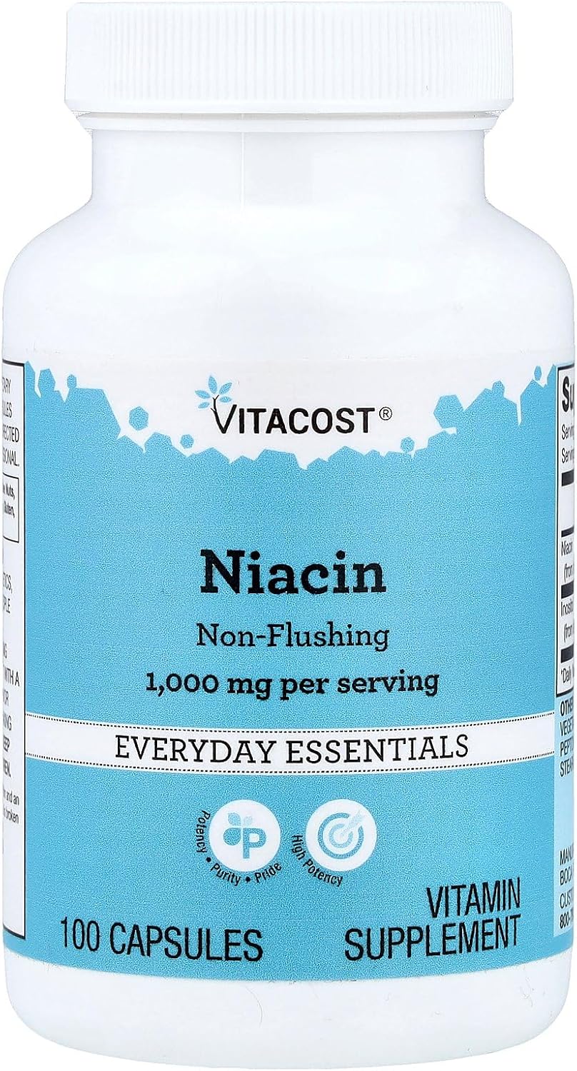 Vitacost Niacina sin Rubor, 100 Cápsulas (500 mg por Cápsula)