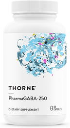 THORNE PharmaGABA-250 - 250 mg de GABA Natural - 60 Cápsulas