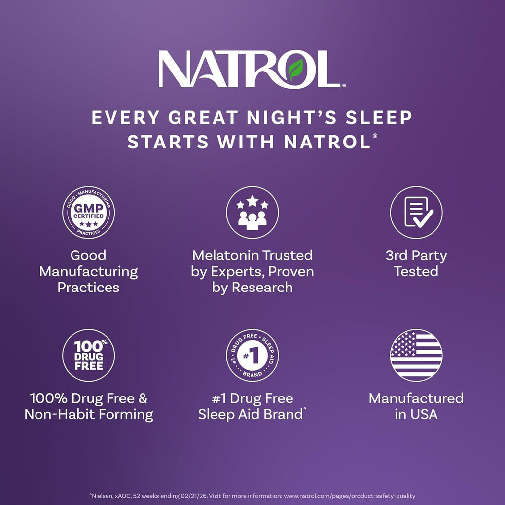 Natrol Melatonina Gominolas 10 mg, 60 Gominolas Sabor Fresa para Adultos