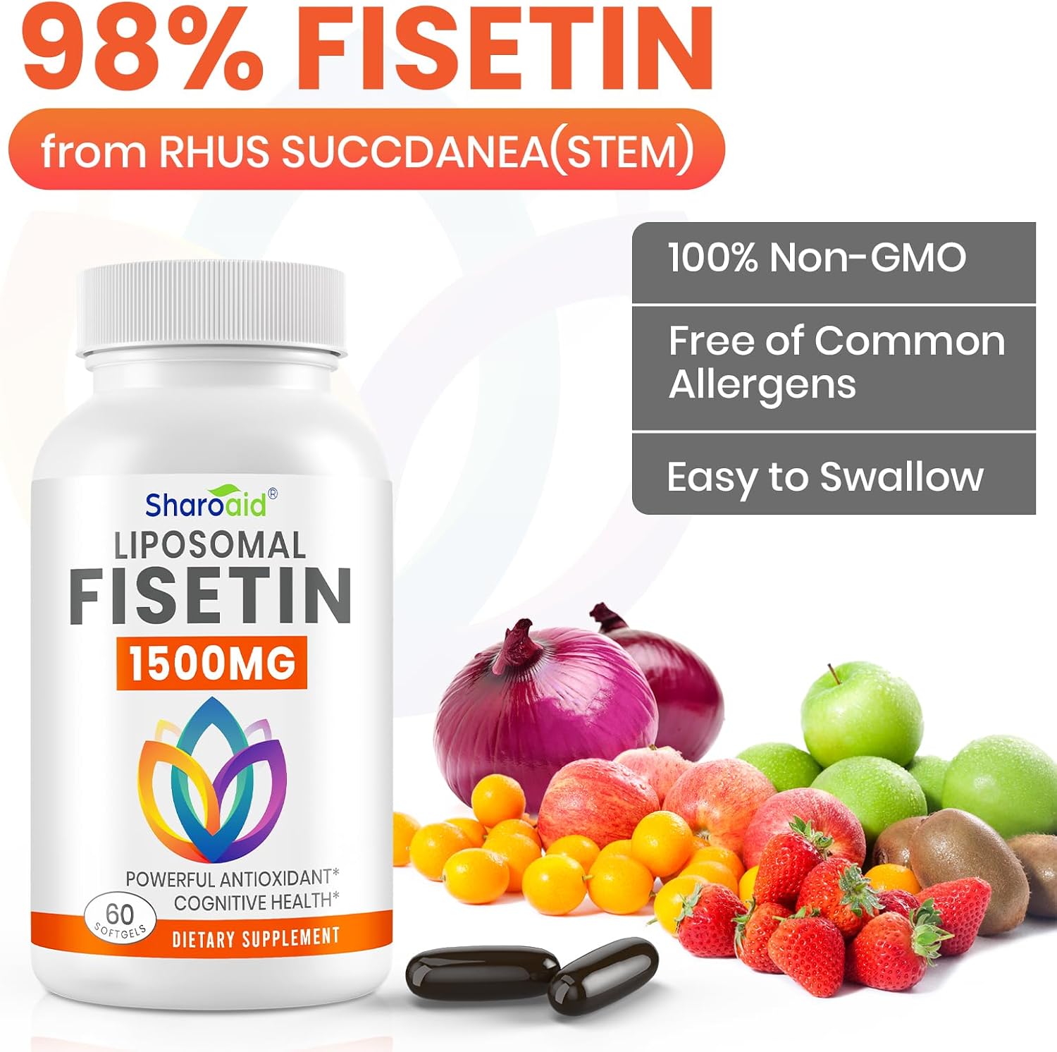 Sharoaid Fisetina Liposomal 1500 mg - Antioxidante Puro