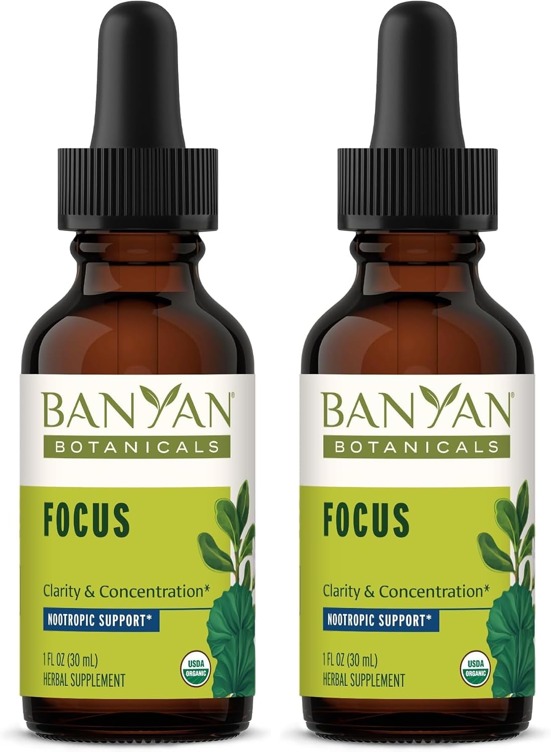 Banyan Botanicals Focus Extracto Líquido Orgánico - 1 oz (30 ml)