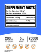 BulkSupplements.com DIM en Polvo - Diindolilmetano 200mg, 5kg (11 lbs) (Paquete de 5)
