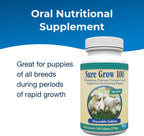 PetAg Sure Grow 100 - 100 Chewable Tablets For Puppies
