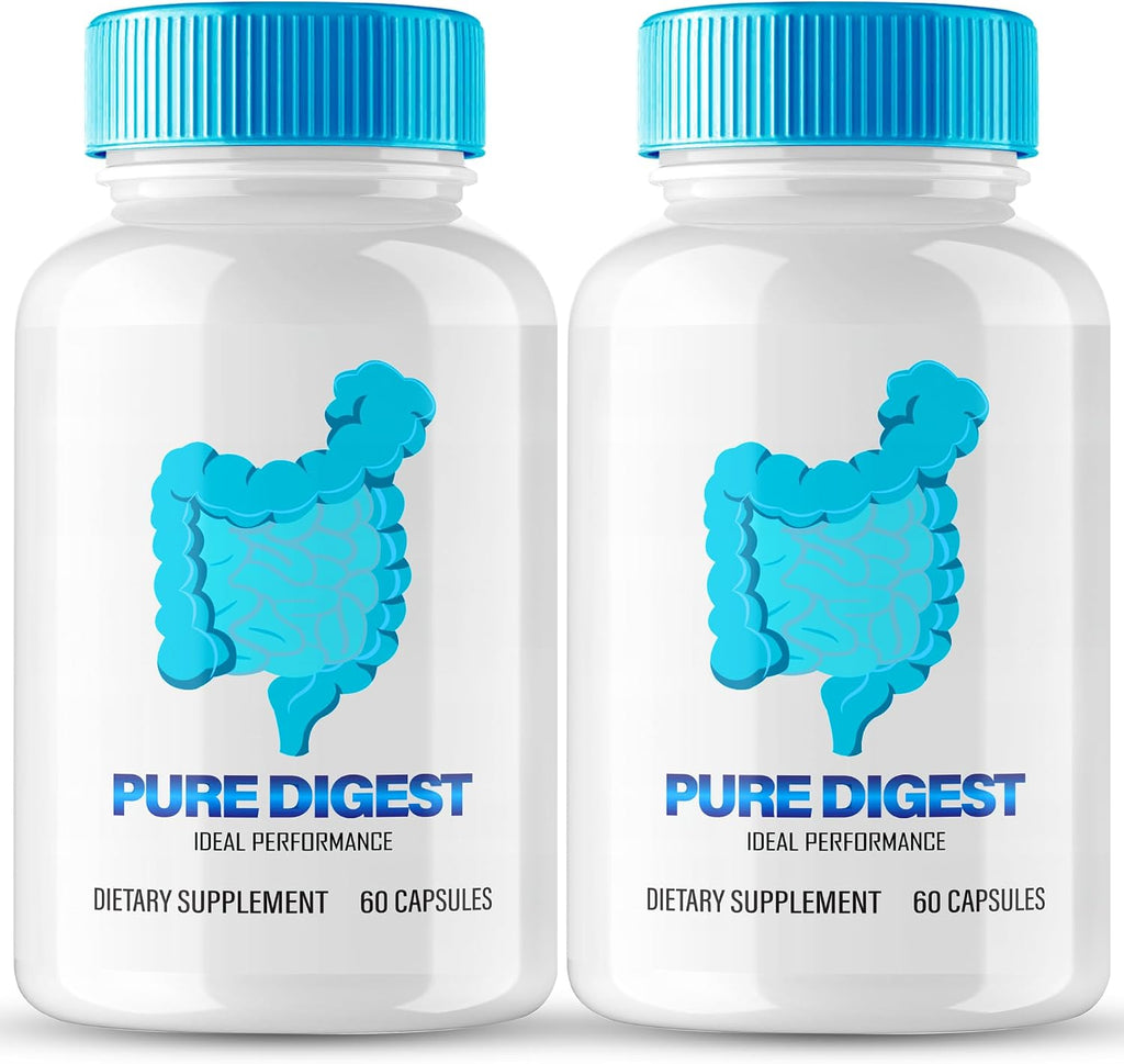 Pure Digest Capsules - Apoyo Digestivo Natural, Extra Fuerza (2 Paquetes)