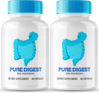 Pure Digest Capsules - Apoyo Digestivo Natural, Extra Fuerza (2 Paquetes)