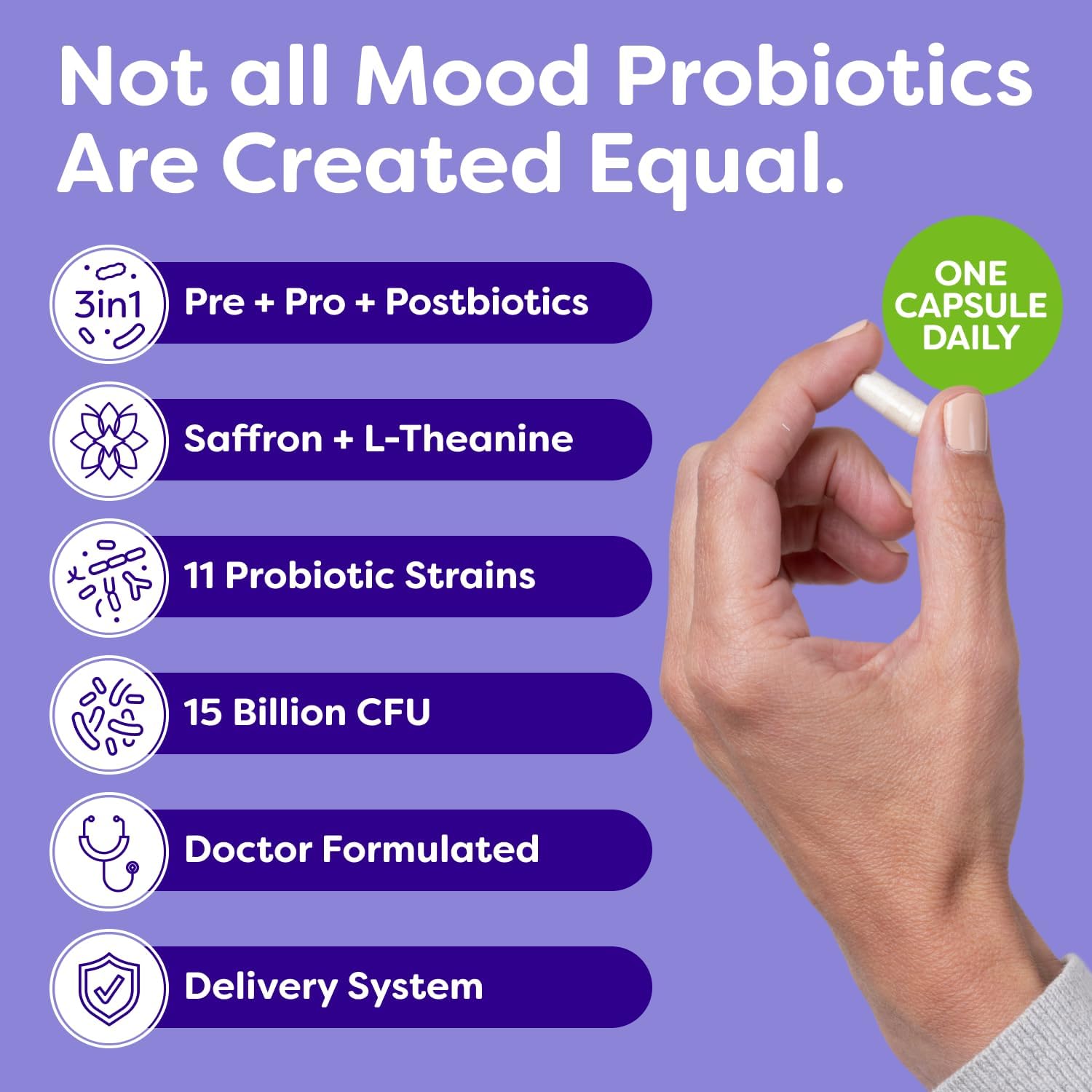 Probulin Total Care Mood Probiótico para Mujeres con Azafrán y L-Teanina
