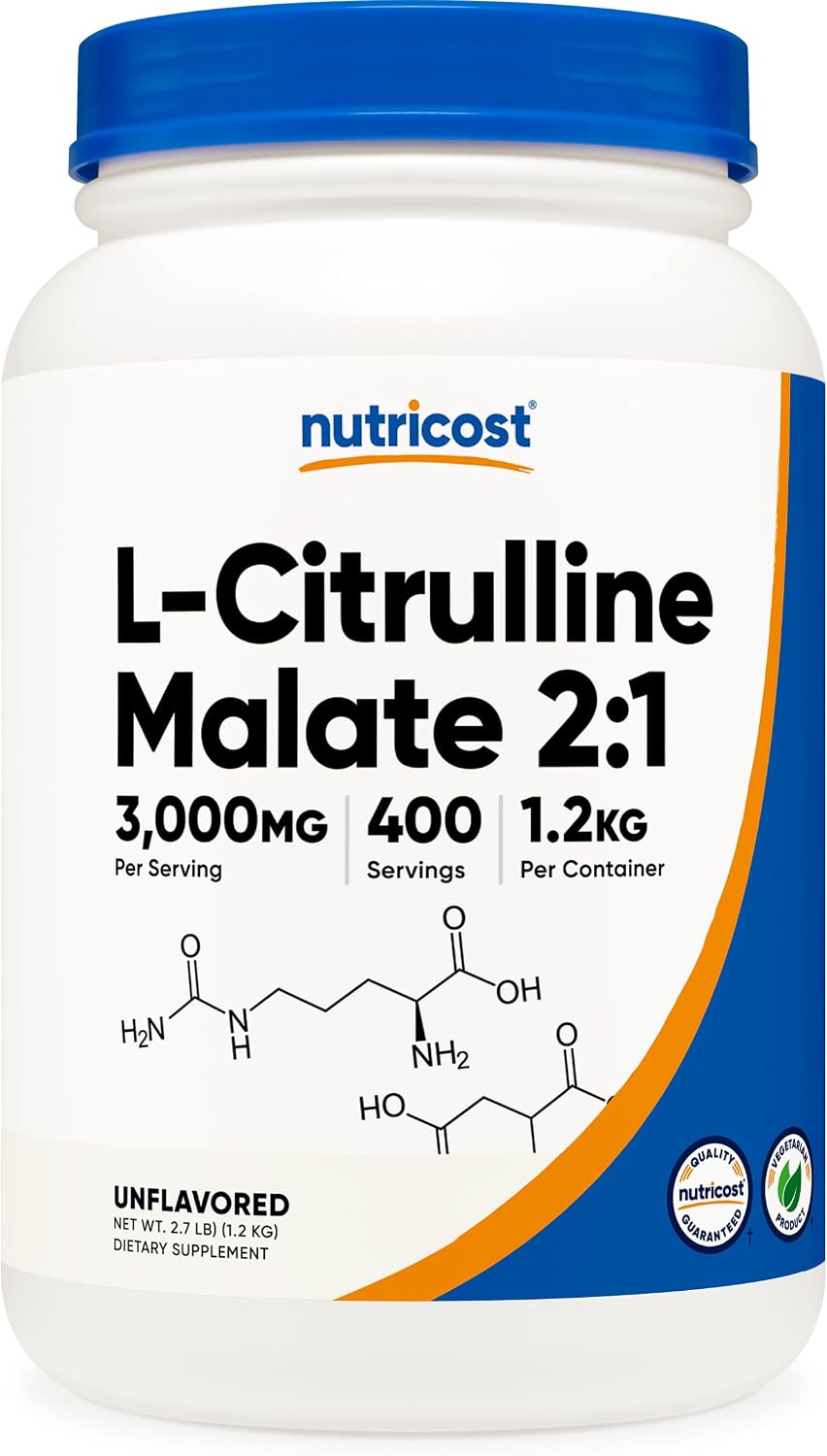 Nutricost L-Citrulina Malato 2:1 (300 g) (Sabor Strawberry Kiwi)