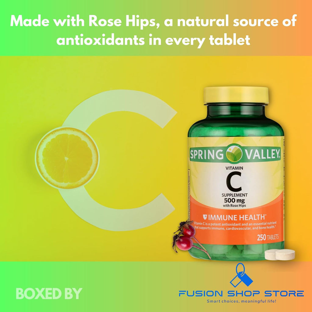 Vitamina C 500 mg con Rosa Mosqueta, 250 Comprimidos