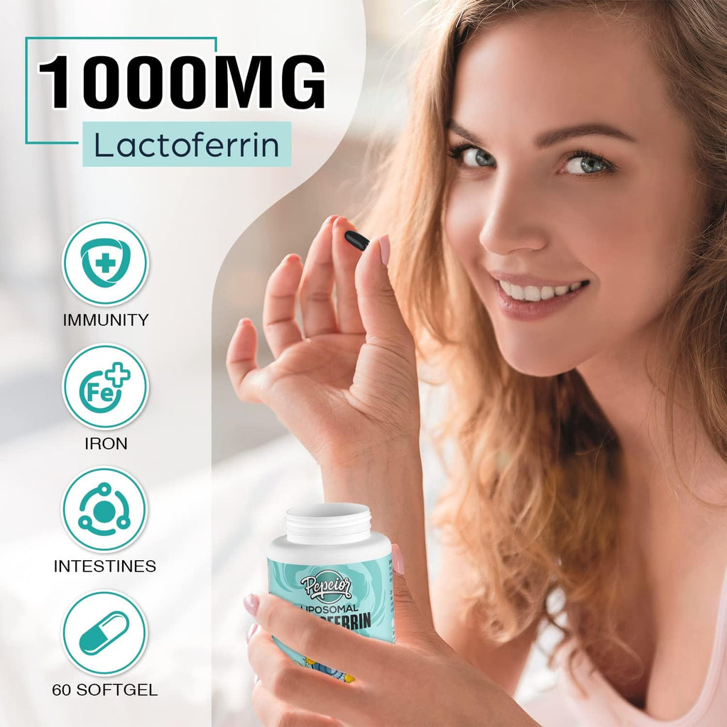 Lactoferrina Liposomal 1000 mg - 60 Cápsulas Blandas