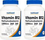 Nutricost Vitamina B12 (Metilcobalamina) 1000mcg, 120 Cápsulas - Vegetariano, Sin OGM y Sin Gluten
