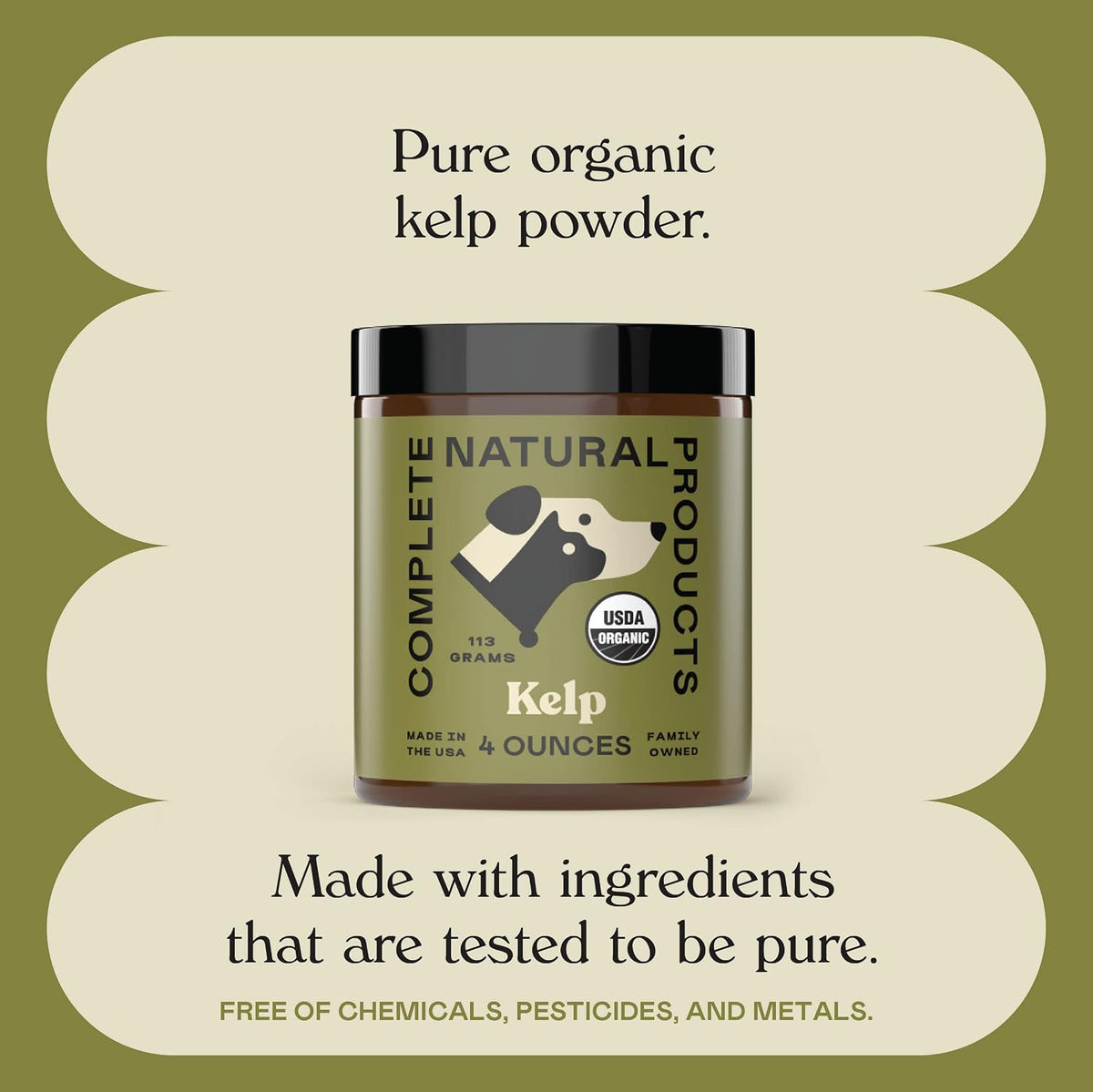 Organic Kelp Powder for Pets - 4oz - Pure Organic Kelp Powder by Complete Natural Products – Image 8