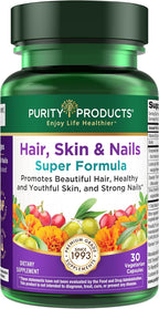 Purity Products - Super Fórmula para Cabello, Piel y Uñas, 30 Cápsulas