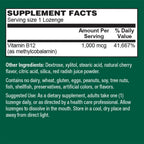 PlantFusion Vitamina B12 Metilcobalamina 1000 mcg - 60 Comprimidos Sublinguales Sabor Cereza