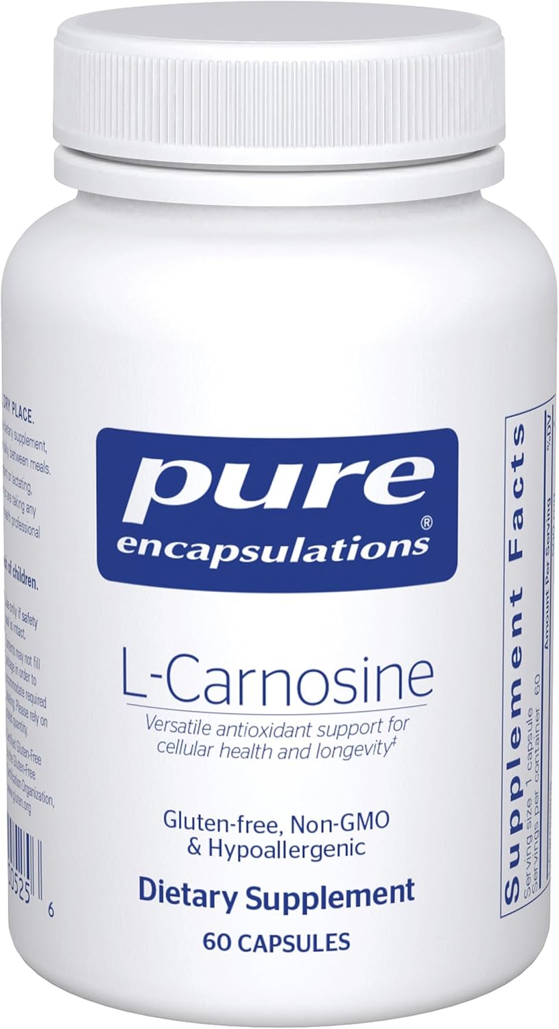 Pure Encapsulations L-Carnosina | Suplemento de Aminoácidos para Articulaciones, Cerebro, Antioxidantes, Salud Cardíaca y Ejercicio* | 120 Cápsulas
