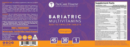 ProCare Health Multivitamínico Bariátrico con Hierro 45mg - 30 Comprimidos Fáciles de Tragar – Image 7