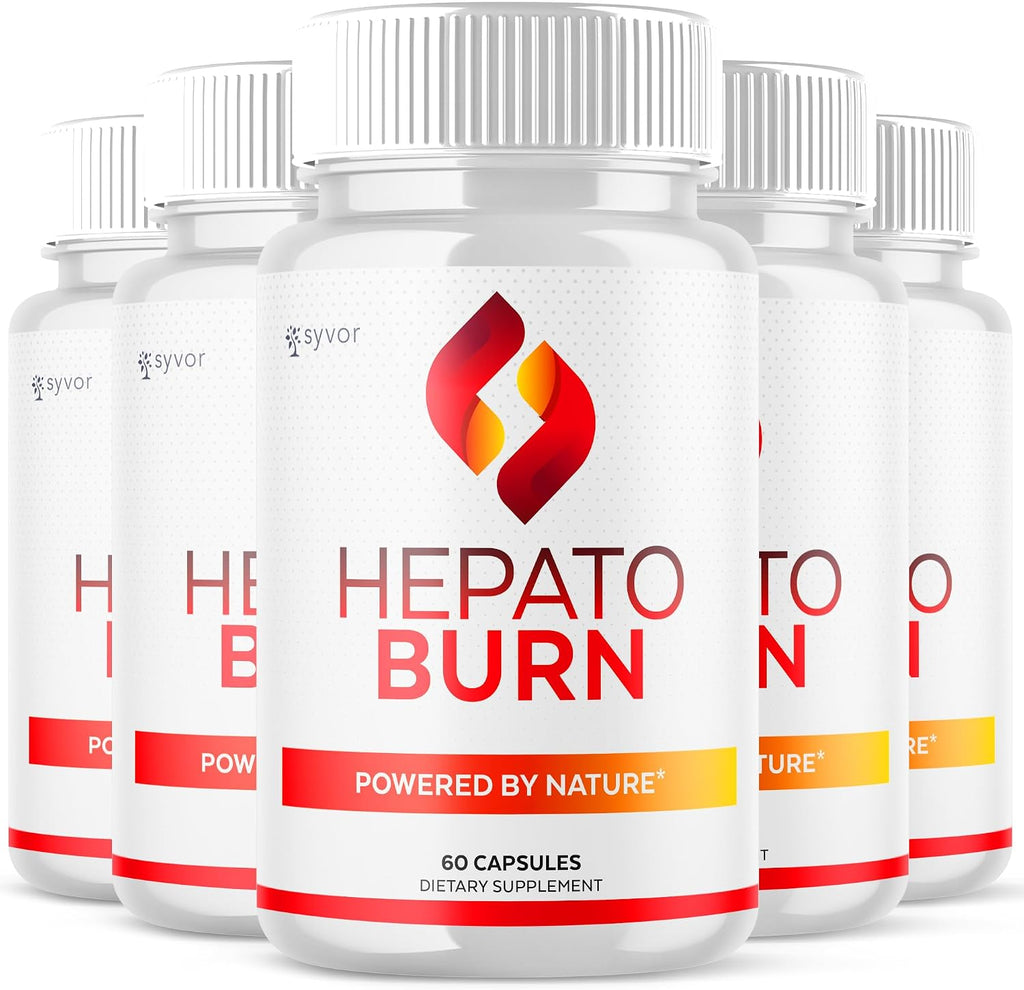 Hepato Burn (5 Pack) - Cápsulas Naturales para Energía y Fitness, 300 Cápsulas