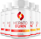 Hepato Burn (5 Pack) - Cápsulas Naturales para Energía y Fitness, 300 Cápsulas