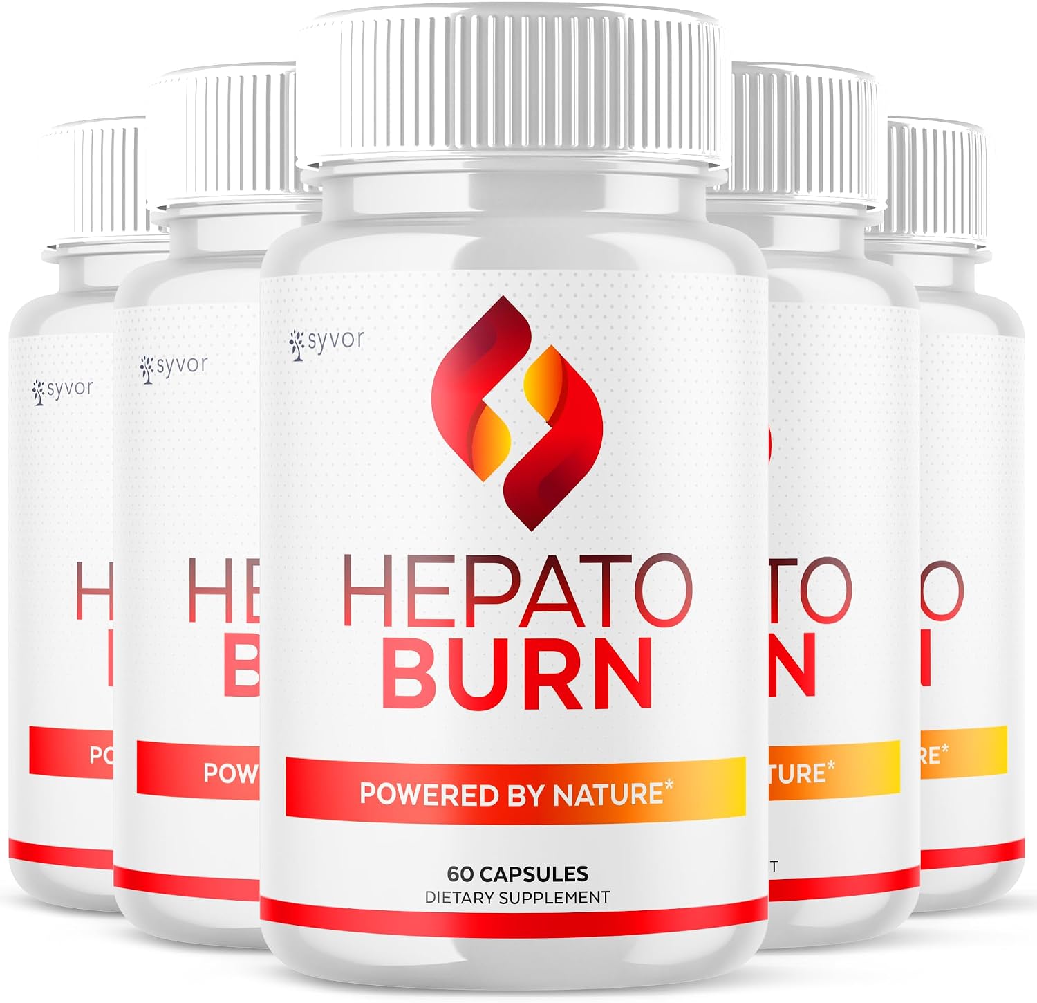 Hepato Burn (5 Pack) - Cápsulas Naturales para Energía y Fitness, 300 Cápsulas