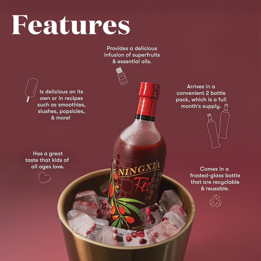 Young Living NingXia Red Bebida Antioxidante con Superfrutas (Pack de 4 x 750 ml)
