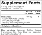 NusaPure Nattokinase 4000 FU 800mg, 200 Cápsulas Veganas