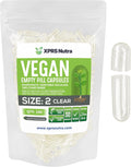 XPRS Nutra Cápsulas Vacías Tamaño 2 - 100 Cápsulas Vegetales Claras
