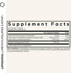 Codeage Liposomal L-Methylfolate 5-MTHF+ - Complejo de Vitaminas B Activas con Metilfolato, B12, B6 y Betaína - 60 Cápsulas