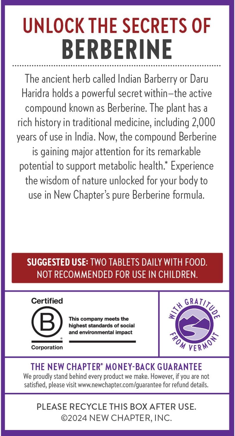 New Chapter Berberina 1000 mg, 60 Comprimidos