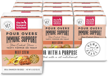 The Honest Kitchen Human Grade Functional Pour Overs: Apoyo Inmunológico - Estofado de Ternera, Complemento para Perros, 5.5 – Image 1