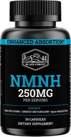 Black Forest NMN 1000 mg - Nicotinamida Mononucleótido con BioPerine® (60 Cápsulas)