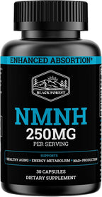 NMNH Supplement 250mg - DiHidro-Nicotinamida Mononucleótido Puro con Bioperine® (Alternativa NMN para Aumentar NAD+)