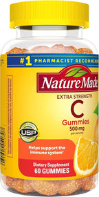 Nature Made Vitamina C Dosis Extra 500 mg - Gominolas - 60 unidades (Paquete de 2)