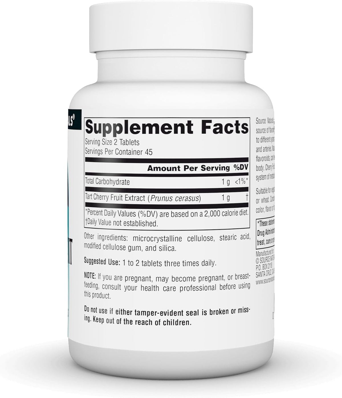 Source Naturals Extracto de Cereza, 500mg - 90 Comprimidos Vegetarianos – Image 3